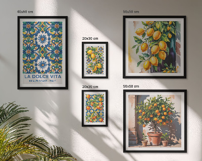 Tableau de décoration murale Décorations italiennes aux agrumes de style Amalfi