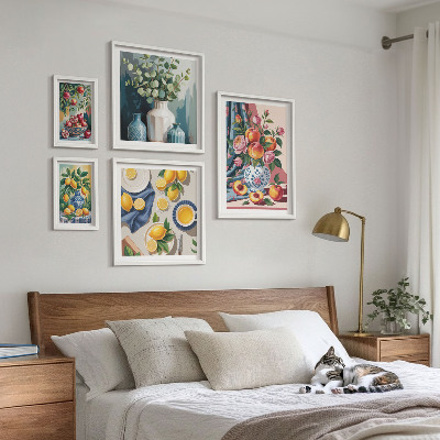 Tableau de décoration murale Compositions florales et fruitées