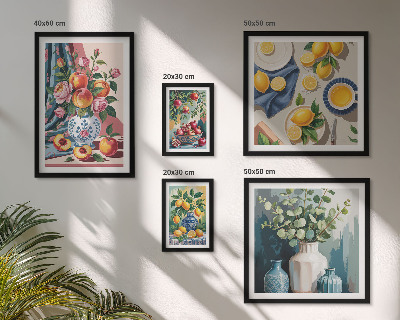 Tableau de décoration murale Compositions florales et fruitées