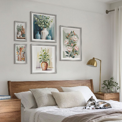 Lot de tableaux encadrés Décorations végétales élégantes pour la cuisine