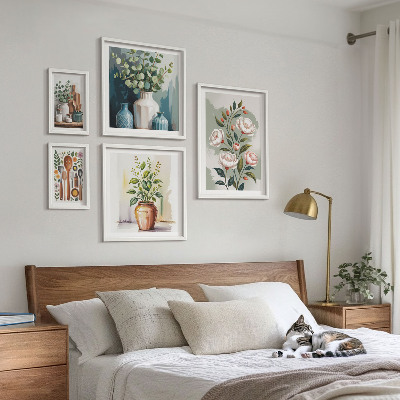Lot de tableaux encadrés Décorations végétales élégantes pour la cuisine