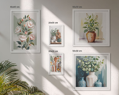 Lot de tableaux encadrés Décorations végétales élégantes pour la cuisine