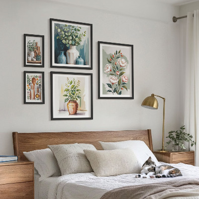 Lot de tableaux encadrés Décorations végétales élégantes pour la cuisine
