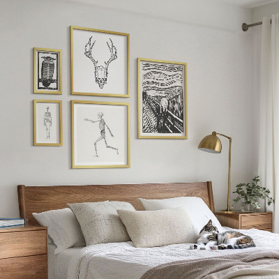 Ensemble de 5 tableaux L'art surréaliste la nature l'homme