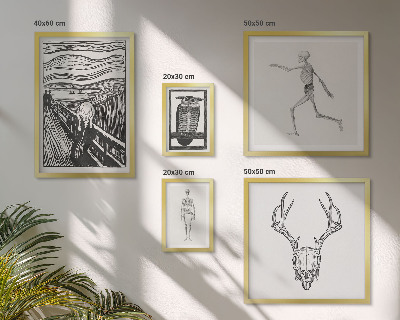 Ensemble de 5 tableaux L'art surréaliste la nature l'homme
