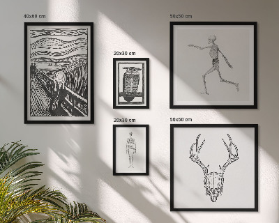 Ensemble de 5 tableaux L'art surréaliste la nature l'homme