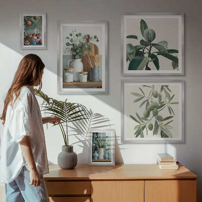 Tableau de décoration murale Plantes scandinaves naturelles