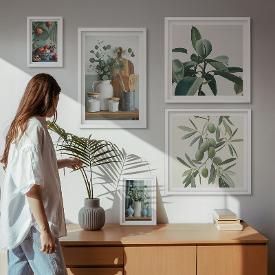 Tableau de décoration murale Plantes scandinaves naturelles