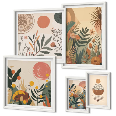 Tableau de décoration murale Motifs végétaux abstraits de style bohème