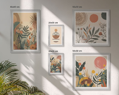 Tableau de décoration murale Motifs végétaux abstraits de style bohème