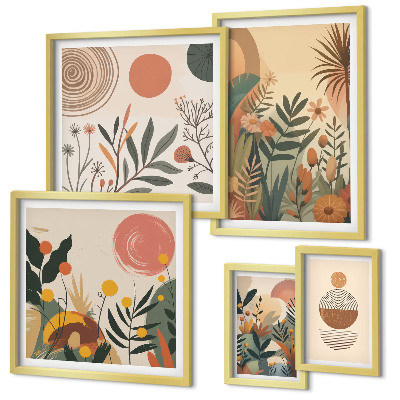 Tableau de décoration murale Motifs végétaux abstraits de style bohème