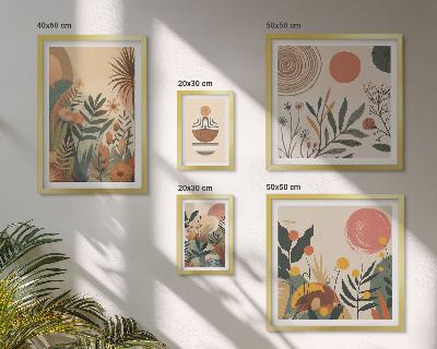 Tableau de décoration murale Motifs végétaux abstraits de style bohème