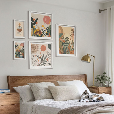 Tableau de décoration murale Motifs végétaux abstraits de style bohème