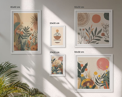 Tableau de décoration murale Motifs végétaux abstraits de style bohème