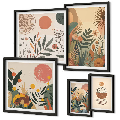 Tableau de décoration murale Motifs végétaux abstraits de style bohème