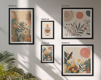 Tableau de décoration murale Motifs végétaux abstraits de style bohème