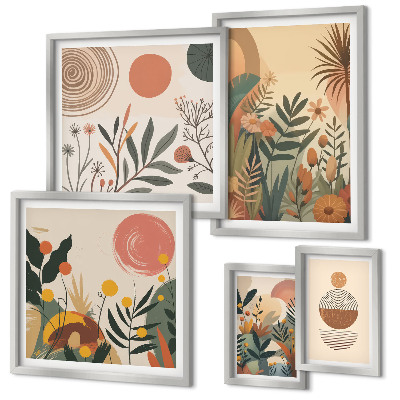 Tableau de décoration murale Motifs végétaux abstraits de style bohème