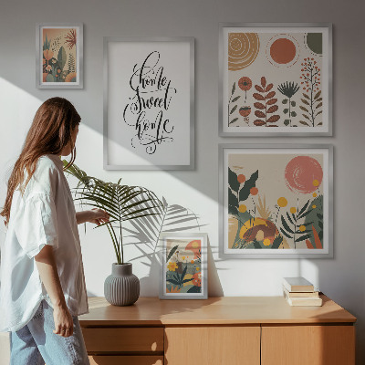 Ensemble de 5 tableaux Décorations végétales élégantes