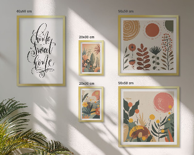 Ensemble de 5 tableaux Décorations végétales élégantes