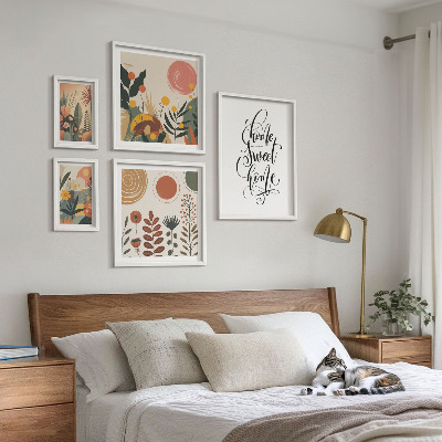 Ensemble de 5 tableaux Décorations végétales élégantes