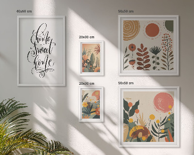 Ensemble de 5 tableaux Décorations végétales élégantes