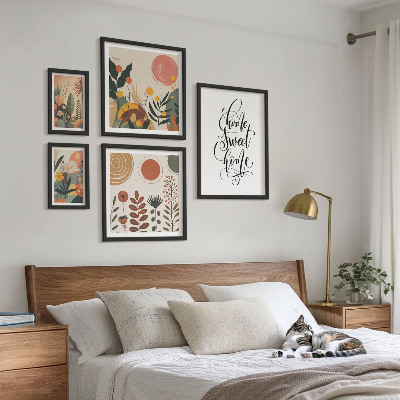 Ensemble de 5 tableaux Décorations végétales élégantes