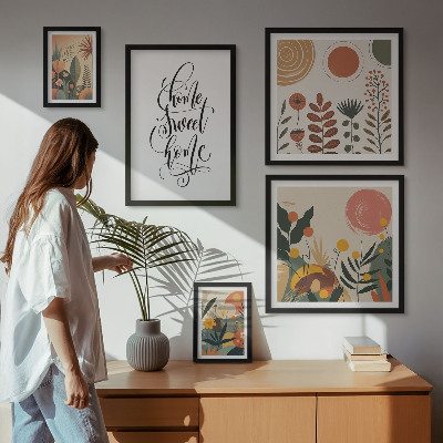 Ensemble de 5 tableaux Décorations végétales élégantes