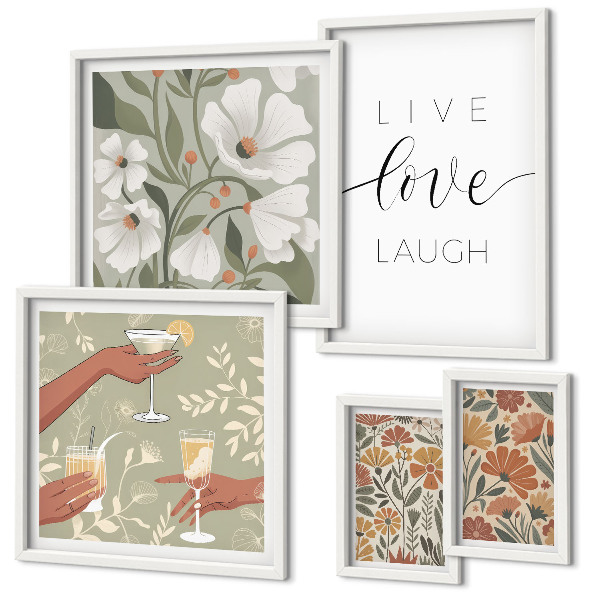 Tableau de décoration murale Slogans graphiques floraux élégants
