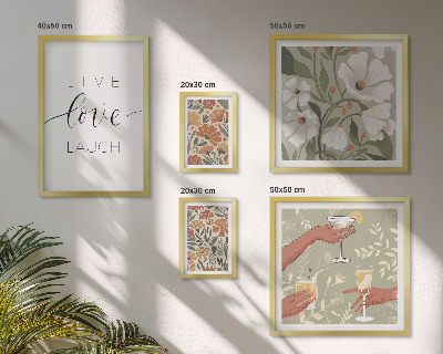 Tableau de décoration murale Slogans graphiques floraux élégants