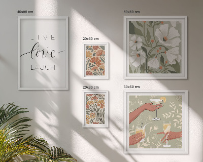 Tableau de décoration murale Slogans graphiques floraux élégants
