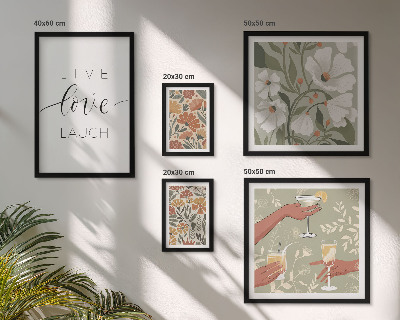 Tableau de décoration murale Slogans graphiques floraux élégants