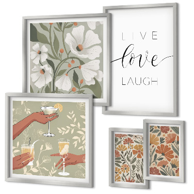 Tableau de décoration murale Slogans graphiques floraux élégants