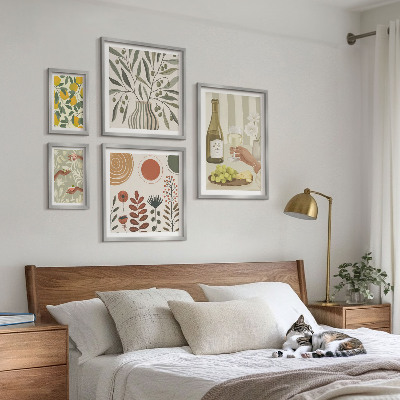 Lot de tableaux encadrés Décorations élégantes pour le vin