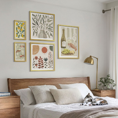 Lot de tableaux encadrés Décorations élégantes pour le vin