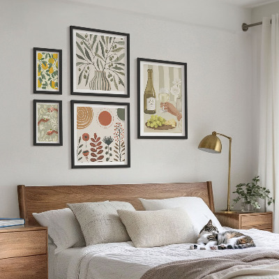 Lot de tableaux encadrés Décorations élégantes pour le vin