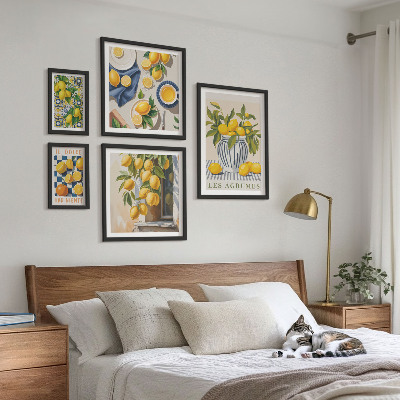 Ensemble de 5 tableaux Décorations d'agrumes provençales