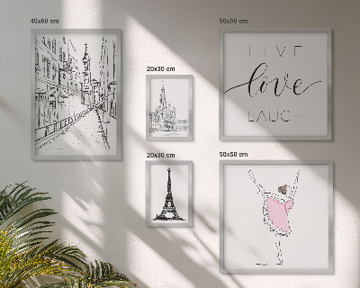 Lot de tableaux encadrés Inspirations parisiennes élégantes