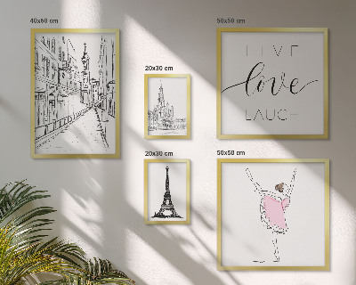 Lot de tableaux encadrés Inspirations parisiennes élégantes