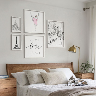 Lot de tableaux encadrés Inspirations parisiennes élégantes