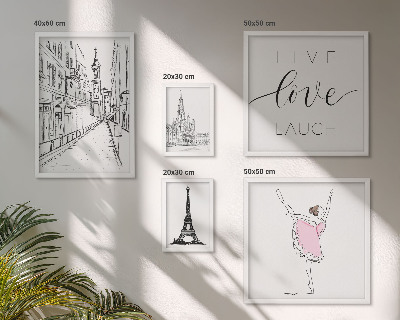 Lot de tableaux encadrés Inspirations parisiennes élégantes