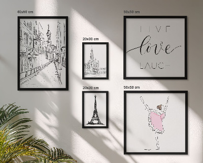Lot de tableaux encadrés Inspirations parisiennes élégantes