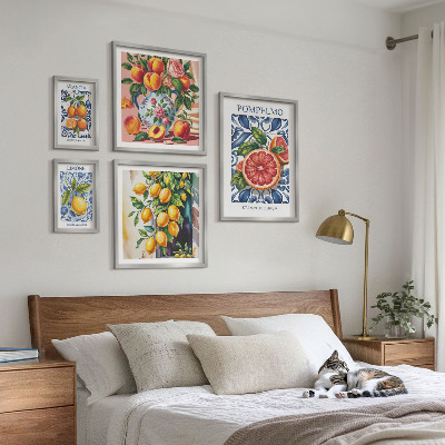 Tableau de décoration murale Agrumes vintage ensoleillés