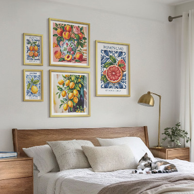 Tableau de décoration murale Agrumes vintage ensoleillés
