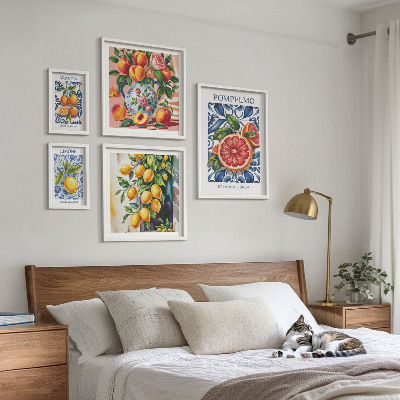 Tableau de décoration murale Agrumes vintage ensoleillés
