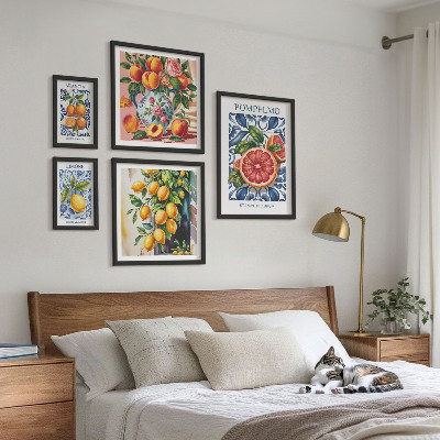 Tableau de décoration murale Agrumes vintage ensoleillés