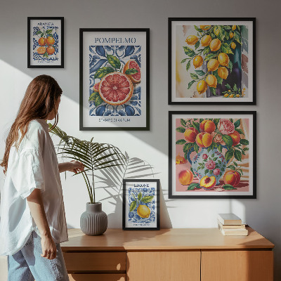 Tableau de décoration murale Agrumes vintage ensoleillés