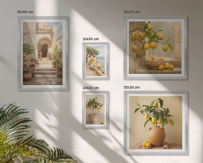 Tableau de décoration murale Décorations d'agrumes élégantes