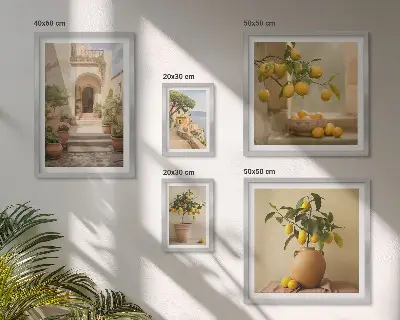 Tableau de décoration murale motifs d'agrumes élégants