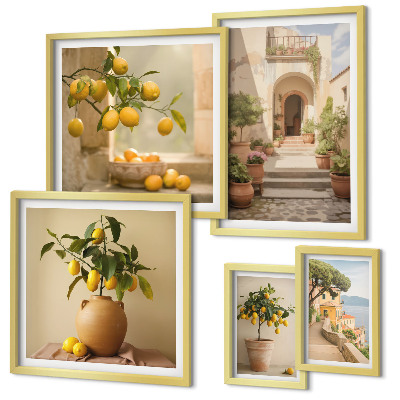 Tableau de décoration murale Décorations d'agrumes élégantes