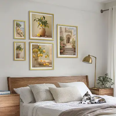 Tableau de décoration murale motifs d'agrumes élégants